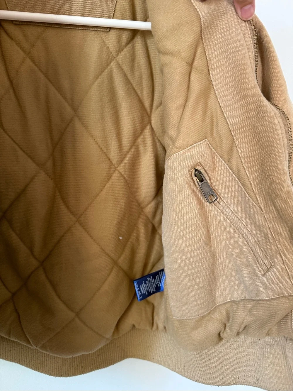 HEYBO Youth canvas Jacket Size Small 5/6 Hooded Tan